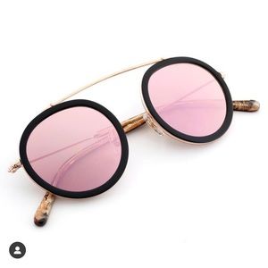 Krewe Conti Sunglasses in Rose Gold NWT